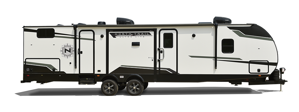 Exterior view of the 2024 Heartland NT-24 RV, featuring a sleek, modern design with large windows and a stylish finish.