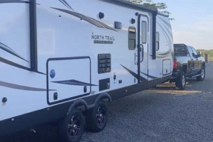 The Gudgeon Family Testimonial Image with RV