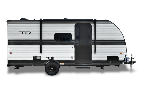 The Heartland Prowler exterior combines durability and convenience with a sleek, aerodynamic design and bold graphics. It features a power awning, fold-out entry steps, and large tinted windows for comfort and privacy. Pass-through storage offers ample space for gear, while the dual-axle setup ensures a smooth tow. A power tongue jack and propane tanks provide easy setup, making the Prowler perfect for hassle-free adventures.