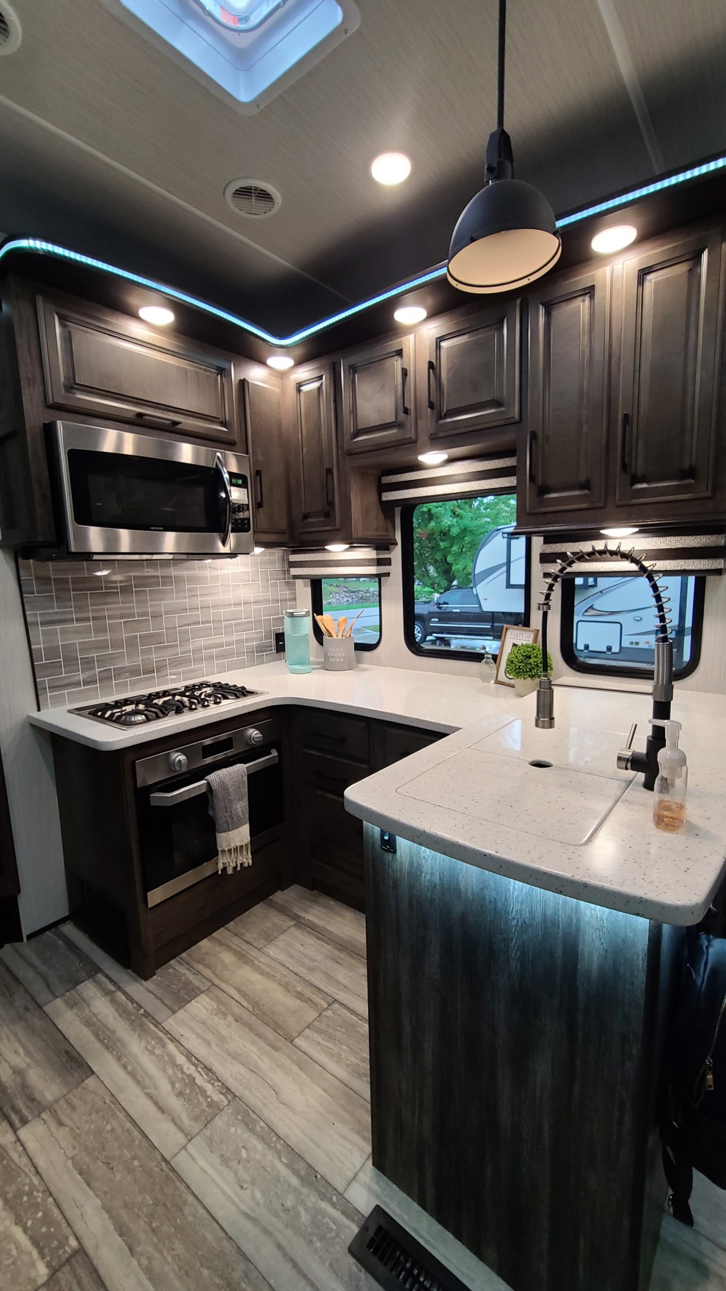 A view of the Heartland Cyclone kitchen space.
