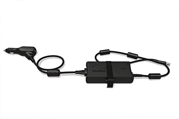 A portable battery pack. 