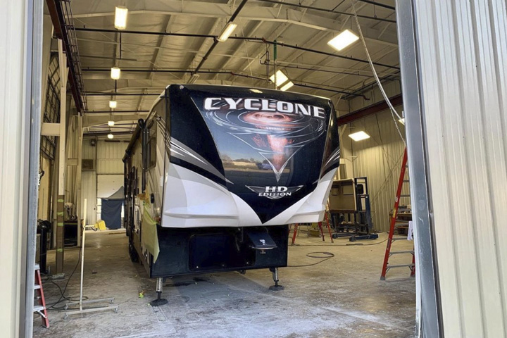 The Boyce family Testimonial Image with RV