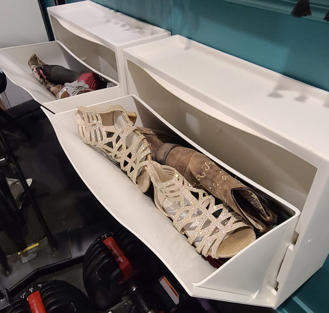 Organize kids' gear by using custom storage