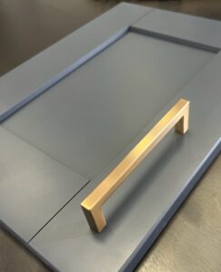 Mixed metals are popular trends in RV interiors.