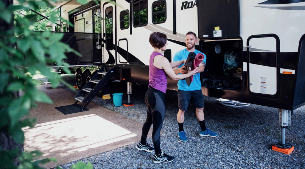 Leveling your RV keeps your camper stable on uneven and soft ground.