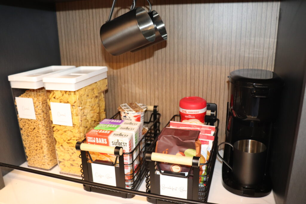 Label everything to keep RV storage organized as you travel.