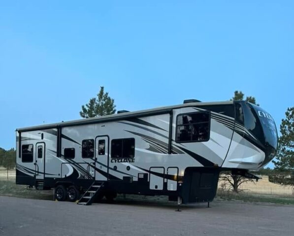 The Davis Family Testimonial Image with RV