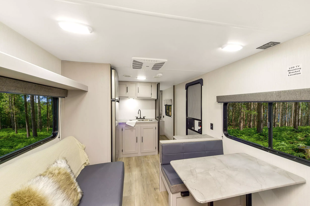 Half-ton towable RVs can still have plenty of storage and space.